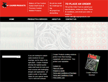 Tablet Screenshot of cooperproducts.com
